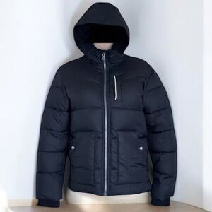 Michael Kors Packable Down Puffer Hooded Jacket| Chest Pocket| Sz Sm Bla…